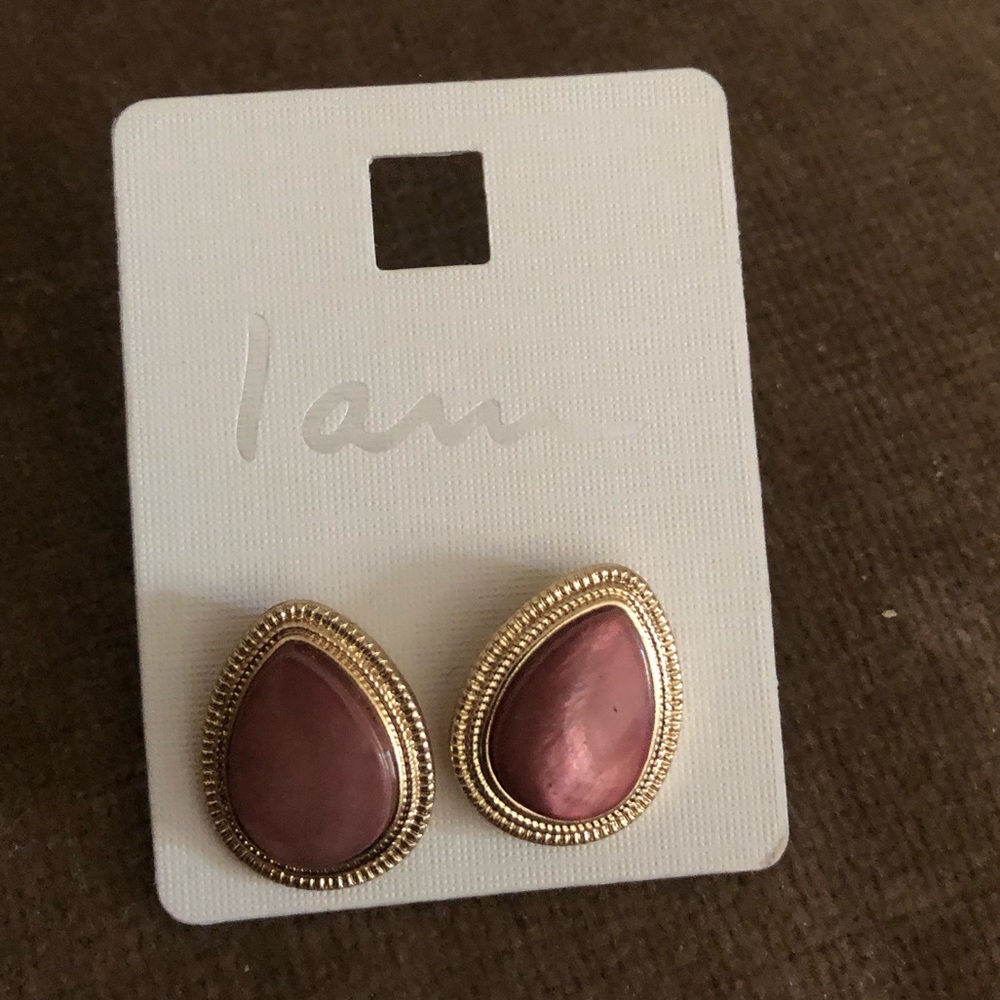 I AM Dyed Mother of Pearl Costume Earrings- 638 $12 or  🎉